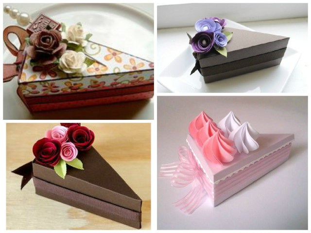 Caixas de lembrancinhas em formato de fatias de bolo! - Acesse: https://pitacoseachados.wordpress.com - Blog Pitacos e Achados! - Acesse: https://pitacoseachados.wordpress.com- #pitacoseachados